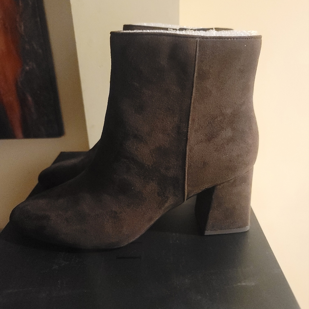 Eloquii Chocolate suede booties